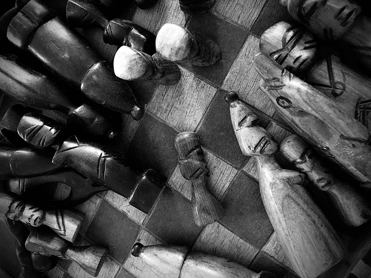 carved chess pieces